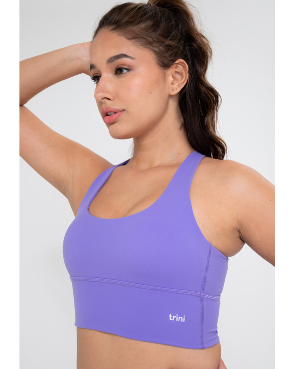 Criss Cross Sports Bra in Lavender