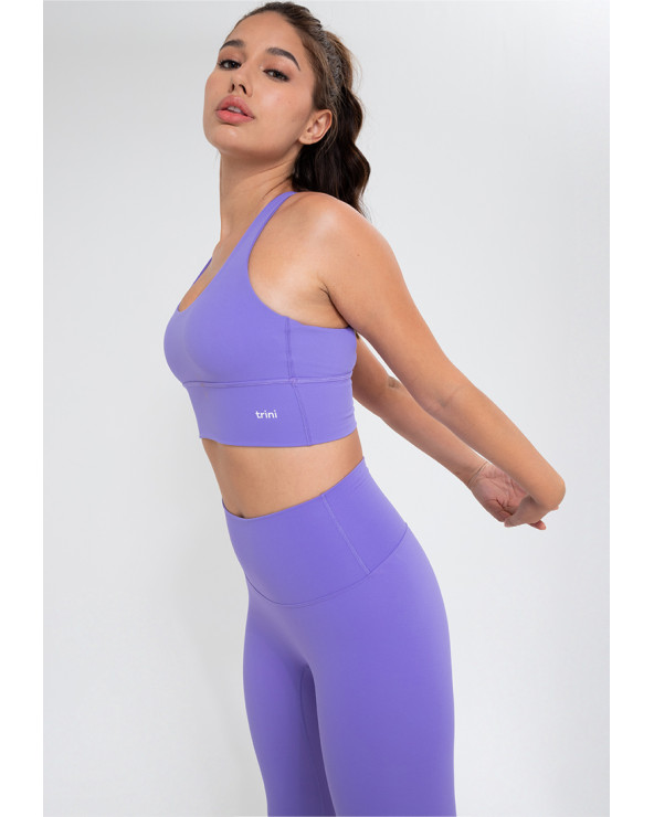 Criss Cross Sports Bra in Lavender