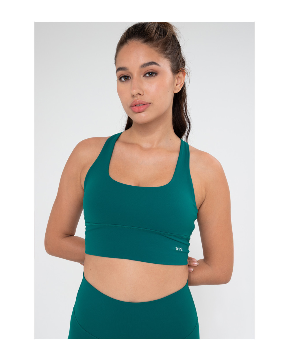 Criss Cross Sports Bra in Green