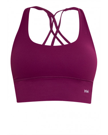 SPORX Women's Sports Bra Cross Back Thick Lines Lilac